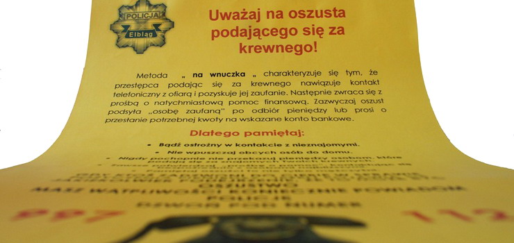 Policyjne plakaty przeciwko oszustom