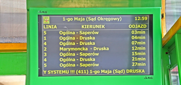 Na co najmniej 30 przystankach maj pojawi si elektroniczne tablice informacyjne