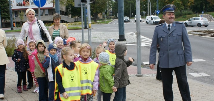 Spotkali si przedszkolakami i mwili o bezpieczestwie