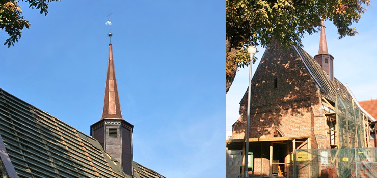Sygnaturka na dachu kocioa w. Jerzego lni w socu