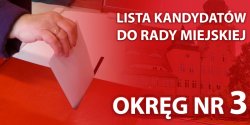 Lista kandydat�w na radnych - okr�g nr 3