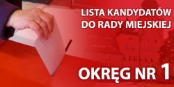 Lista kandydat�w na radnych - okr�g nr 1