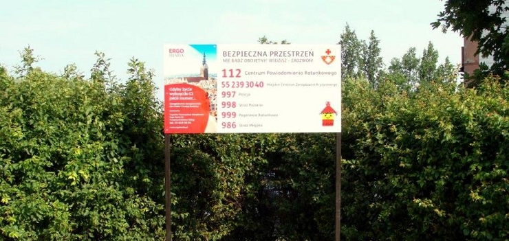 Bezpieczny Elbląg - bezpieczne tablice    