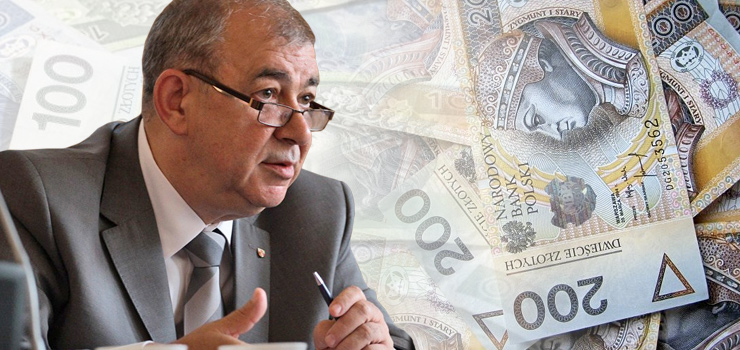 Jerzy Wilk będzie zarabiał 12030 zł. To o 335 zł mniej od Grzegorza Nowaczyka