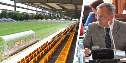 Zamiast kibic�w g�os w sprawie stadionu zabra� radny. 