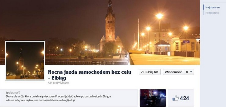 Nocna jazda samochodem po Elblgu bez celu? Dla prawdziwych fanw czterech kek