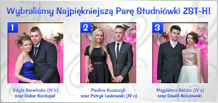 Edyta Sarwińska i Oskar Kordupel - Najpiękniejszą Parą Studniówki ZST-H