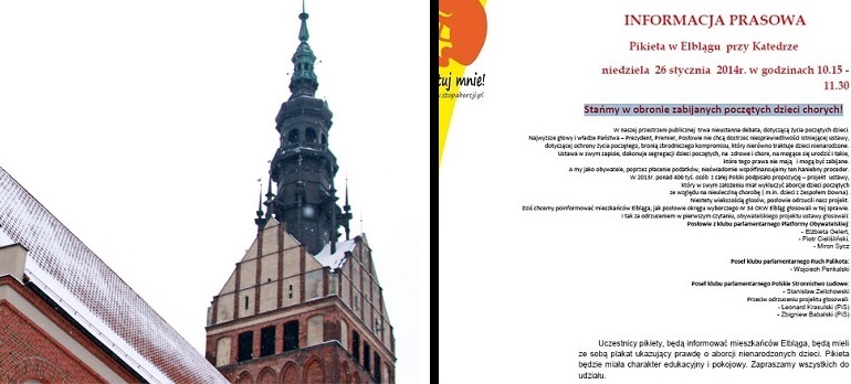 Pokojowa pikieta czy agresywna polityka pod Kościołem?