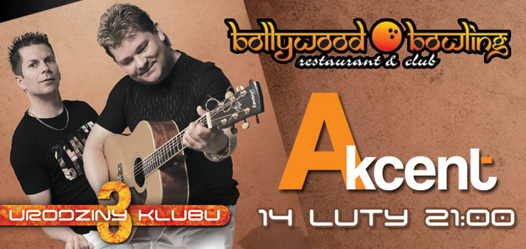 W piątek w Bollywood Bowling wystąpi zespół Akcent - wygraj bilety