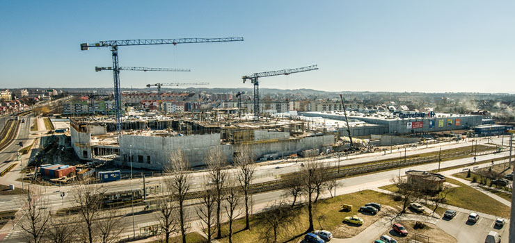 Aktualności z placu budowy CH Ogrody. Rozbudowa postępuje zgodnie z planem