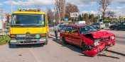 Kolizja dwch samochodw na rogu Brzeskiej i Robotniczej