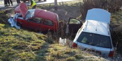 Powa�ny wypadek samochodowy w miejscowo�ci Rybina. 3 osoby ranne