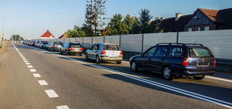 Elblążanie utknęli w sobotę w gigantycznych korkach