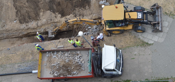 Obecnie na 7 odcinkach trwają prace związane z przebudową sieci ciepłowniczej