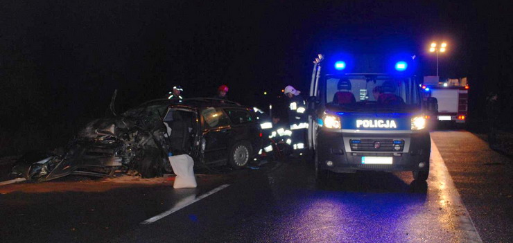 mier dwjki elblan w wypadku na krajowej "sidemce" w Cedrach Maych