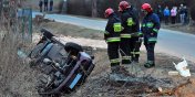 Dachowanie w Prchniku. Kierowca mia 2,5 promila alkoholu