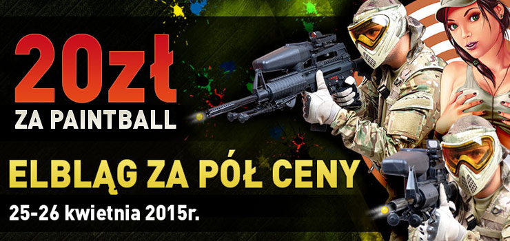 20z za PAINTBALL w Elblgu!