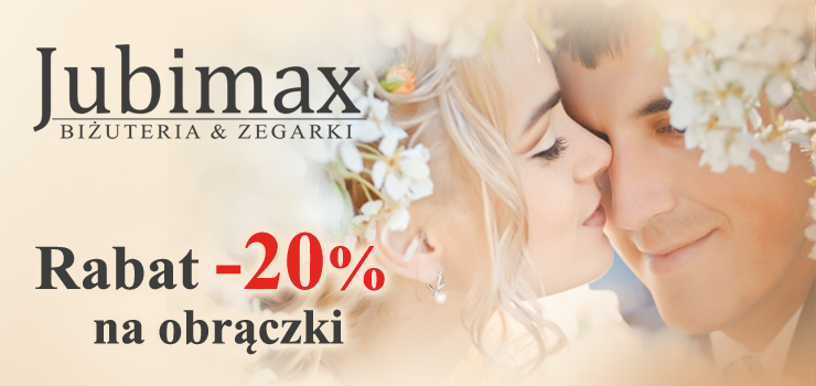 Obrączki - 20 % rabatu tylko w Salonie JUBIMAX Biżuteria & Zegarki
