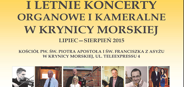Startuj Letnie Koncerty Organowe i Kameralne w Krynicy Morskiej