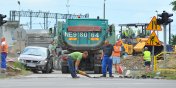Totalny chaos na ul. Dbowej w pobliu budowanego Lidla. Interweniowaa policja