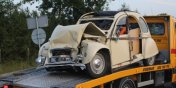 Czołowe zderzenie w drodze do Stegny. Dwie osoby z Francji i Włoch poszkodowane