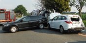 Wypadek w Jazowej z udziałem czterech aut. Siedem osób rannych trafiło do szpitala