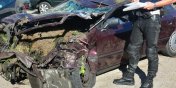 Groźny wypadek w Rybinie: pijany 24-letni kierowca wjechał w motorowerzystę