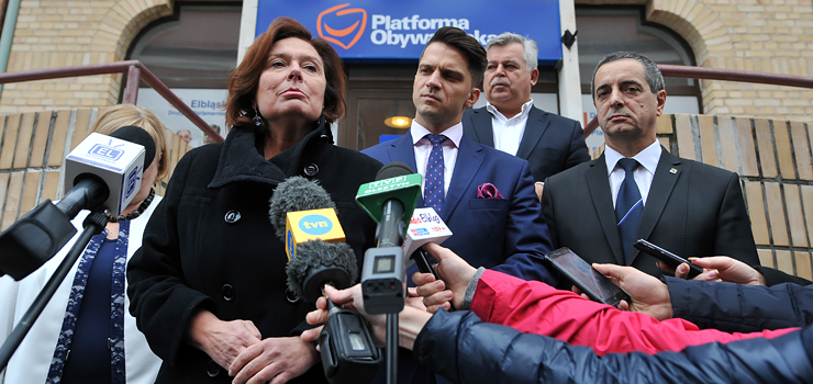 Zamiast chwalić kandydatów PO rozsławiała Lidzbark Warmiński. Małgorzata Kidawa-Błońska odwiedziła dziś Elbląg