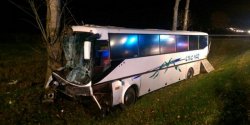 Zderzenie autobusu z autem osobowym na DK7. Jedna osoba nie �yje, 13 rannych