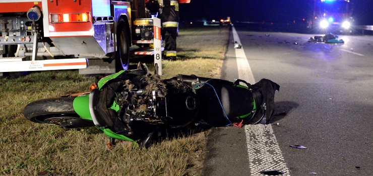 Śmiertelny wypadek na S7. Nie żyje 25-letni motocyklista