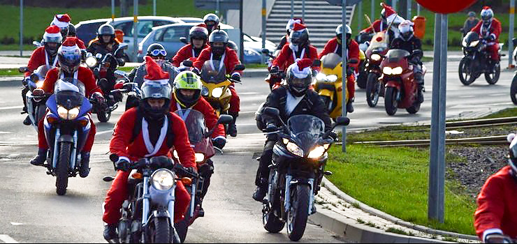 Zaprzęg świętego Mikołaja składał się dziś z ponad pięćdziesięciu jednośladów! - zobacz zdjęcia