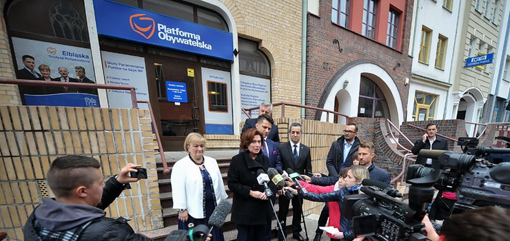 Biuro PO przeniesione do Hotelu Arbiter. Będzie w nim działać J. Wcisła, E. Gelert, J. Protas i europosłanka B. Kudrycka