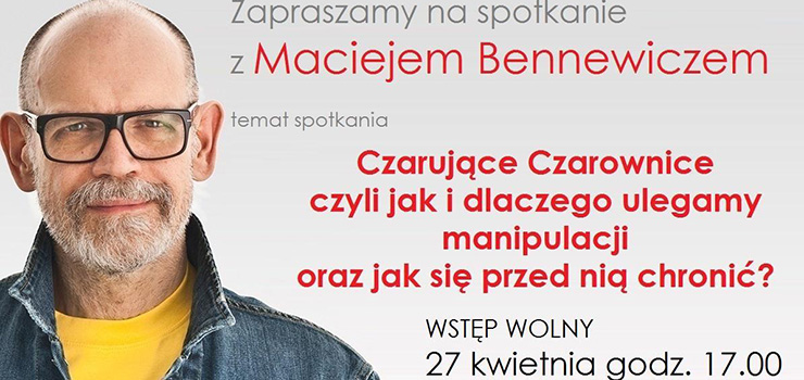 Znany coach w bibliotece – spotkanie z Maciejem Bennewiczem