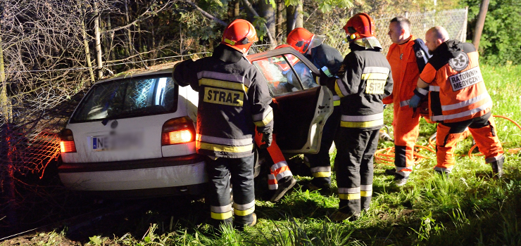 Wypadek w Gronowie Górnym. Pięć osób rannych, kierowca prawdopodobnie pijany!