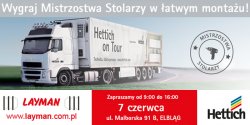 „Dom na kkach” przyjecha do Polski i zawita w Elblgu w firmie Layman! Zapraszamy na piknik z firm Hettich.