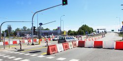 Ulica �u�awska ju� bez dost�pu do "si�demki". Ruszy�a budowa wiaduktu nad obwodnic� Elbl�ga