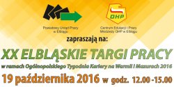 Zapraszamy na Jubileuszowe XX Elbl�skie Targi Pracy