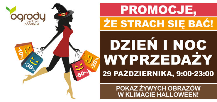 Dzień i noc wyprzedaży z żywymi obrazami w CH Ogrody