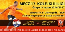 Kolejny pojedynek „o 6 punkt�w”. W sobot� mecz Sok� Ostr�da – Concordia Elbl�g