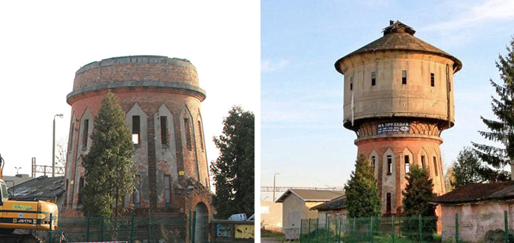 Elbląska wieża ciśnień częściowo zawaliła się. Trwa zabezpieczanie obiektu