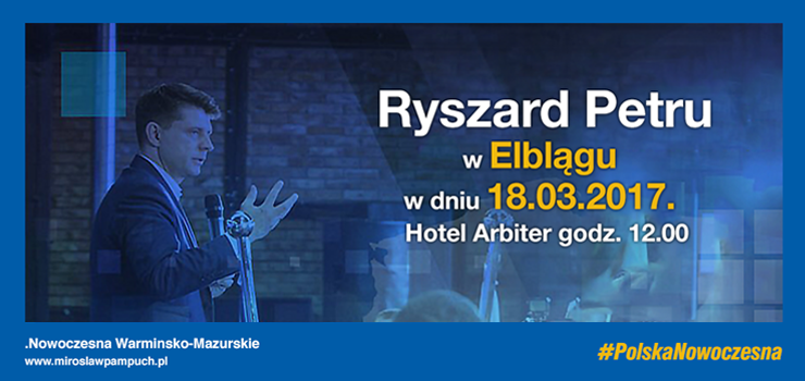 Spotkanie z Liderem Nowoczesnej - Ryszardem Petru już w sobotę.