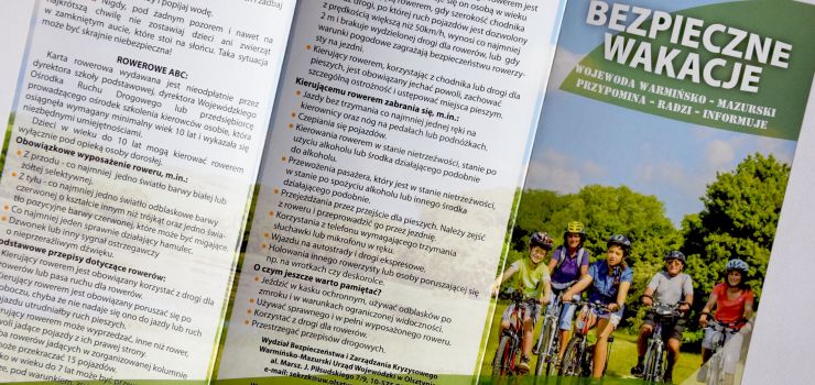 Bezpieczne wakacje – ulotka przypomni i poradzi