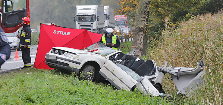 Śmiertelny wypadek na drodze krajowej 22. Jedna osoba 17-latka nie żyje (aktualizacja)
