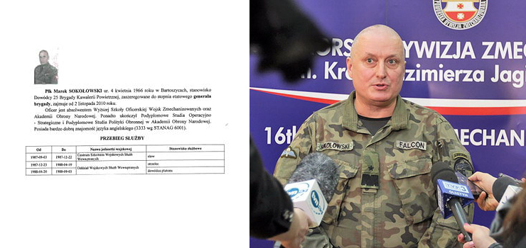 Służba gen. Sokołowskiego w Wojskowej Służbie Wewnętrznej przyczyną dymisji?
