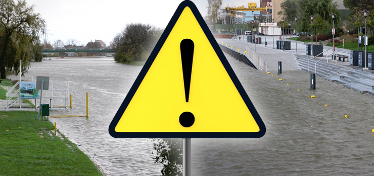 Wprowadzono pogotowie przeciwpowodziowe. Poziom wody w rzece Elbląg przekroczył stan alarmowy