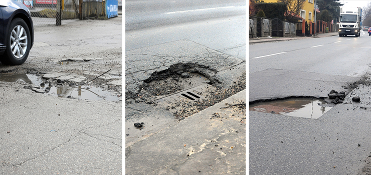 Lekki mróz, odwilż…… i jak co roku dziury na elbląskich ulicach! - zdjęcia