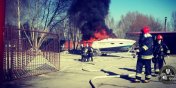 Kazimierzowo: W płomieniach stanęła... łódź
