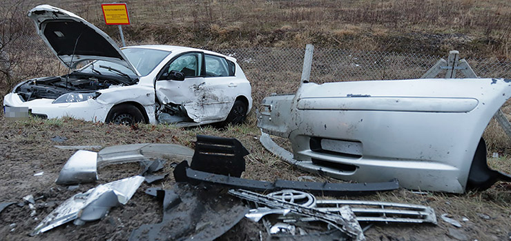 Wypadek na Łęczyckiej. Jedna osoba w szpitalu