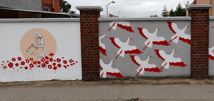 Muralami uczczono obchody 100-lecia odzyskania niepodległości przez Polskę