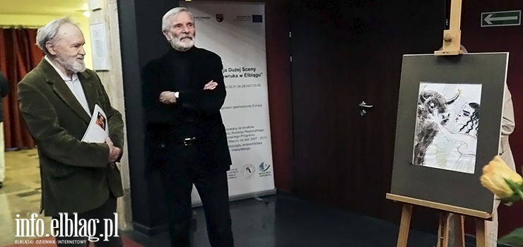 „Ja, Minotaur”. Za nami wernisaż prac Andrzeja Burzyńskiego w elbląskim Teatrze